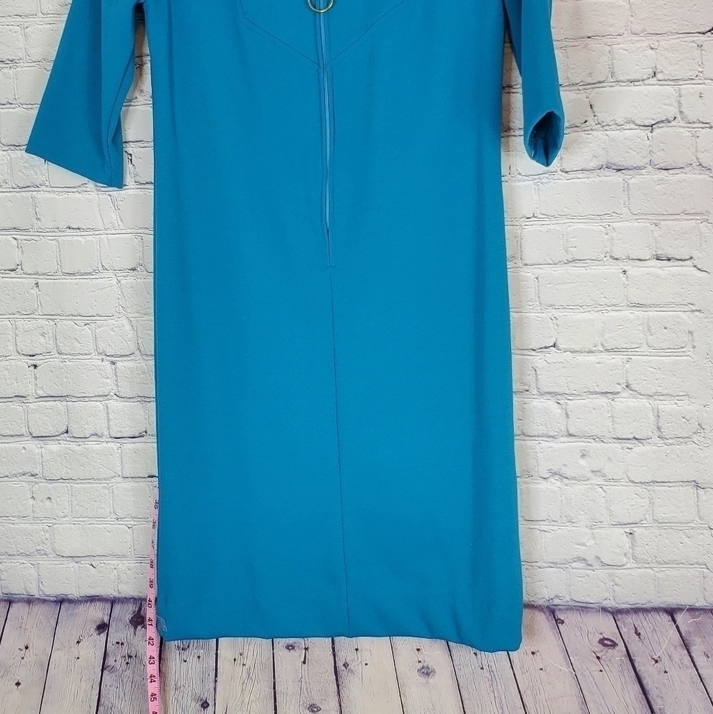 VINTAGE Mini Mod Dress Euc in Teal Small - Picture 2 of 7